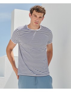 S-SF202-Unisex Striped T 2